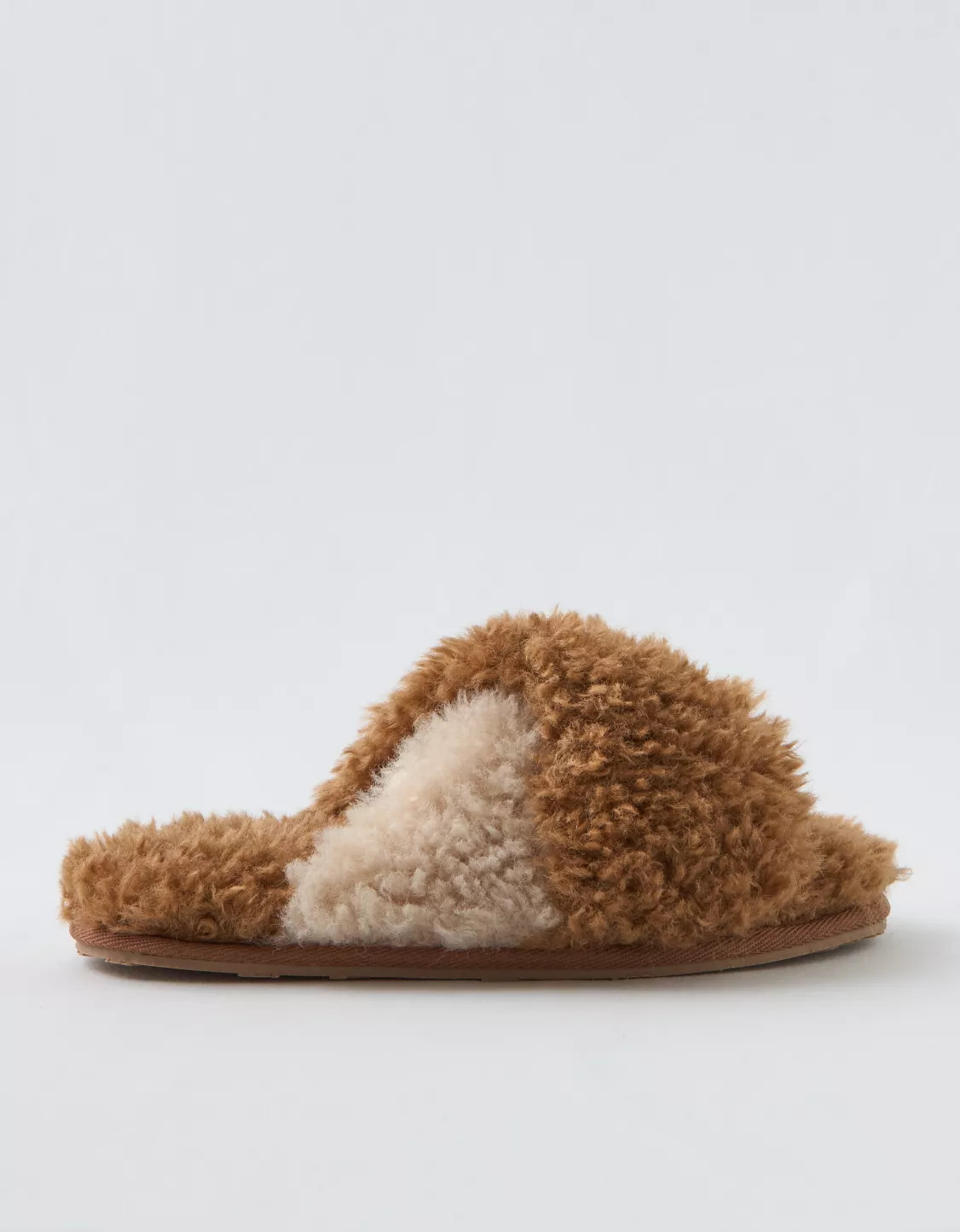 Aerie Fuzzy Criss Cross Slippers | Aerie
