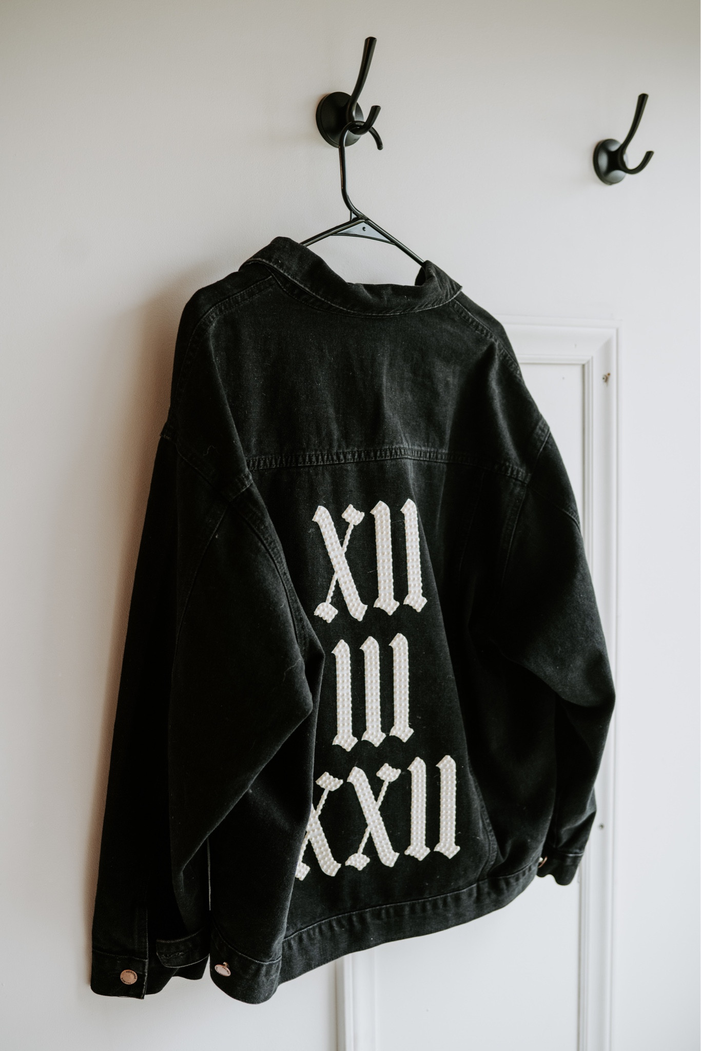 One of my favorite DIYs for my wedding and bachelorette was my custom Pearl appliqué oversized trucker jacket! I glued pearls in the shape of Roman numerals of my wedding date. 


#LTKmidsize #LTKwedding