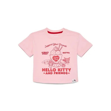 Wonder Nation x Hello Kitty Toddler Girls Graphic Tee with Short Sleeves, Sizes 12M-5T | Walmart (US)