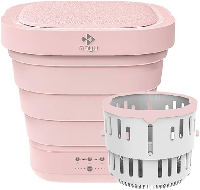 MOYU Mini Portable Bucket Washer Foldable Washing Machine with Soft Spin Dry and Drainage Pipe Pi... | Amazon (US)