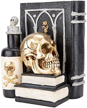 WONDER GARDEN Halloween Skulls Heads - Skull Decor, Resin Skull with Books Statue Head Sculptures... | Amazon (US)
