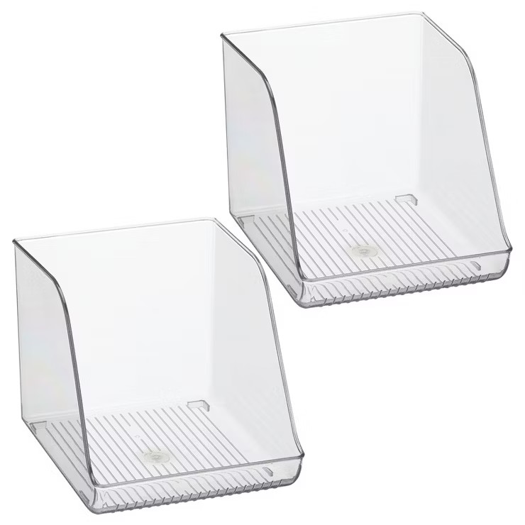 mDesign Plastic Water Bottle Tray Storage Rack and Dispenser, 2 Pack | Target