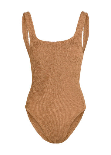Coverage square-neck crinkle swimsuit | Harvey Nichols