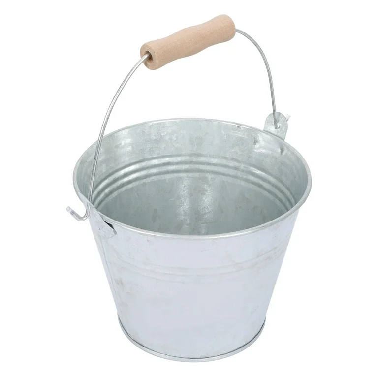 WORGEOUS  2 Pcs Wooden Handle Bucket Mini Iron Craft Silver Tin Pails | Walmart (US)