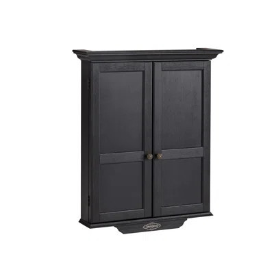 Brunswick Dartboard Cabinet - Solid Wood with Dart Storage, Antique Bronze Hardware | Wayfair North America