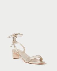 Jackie Champagne Mid Heel Sandal | Loeffler Randall