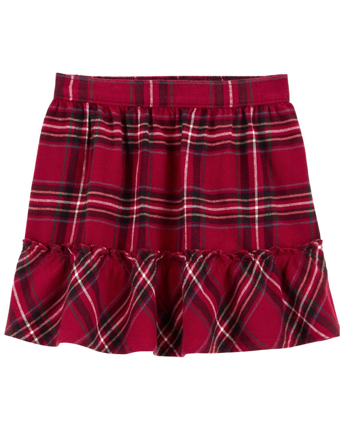 Red Toddler Plaid Twill Flannel Skirt | carters.com | Carter's