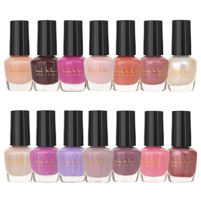 Nicole Miller Nail Polish Set, 14 MINI Nail Polish Colors, Polish Kit for Fingernails and Toenail... | Amazon (US)