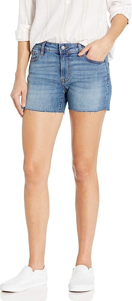 Goodthreads Women's Denim Mid-Rise Raw Edge Short | Amazon (US)