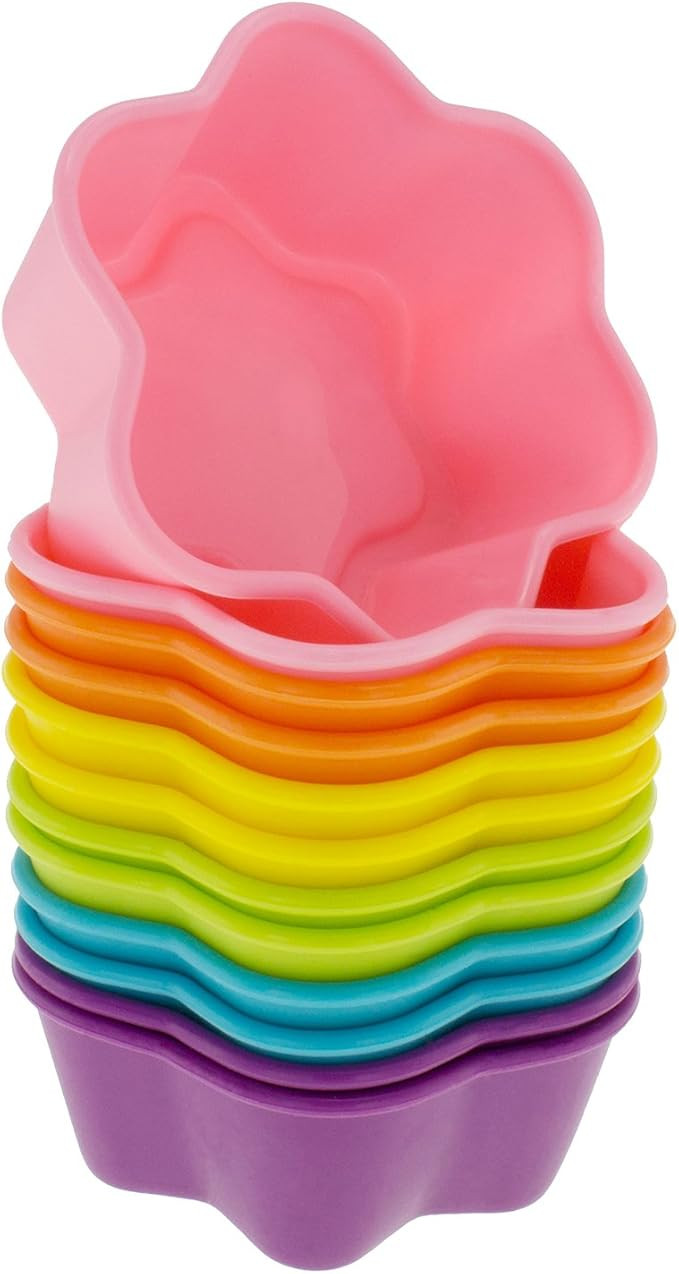 Freshware Silicone Baking Cups [12-Pack] Reusable Cupcake Liners Non-Stick Muffin Cups Cake Molds... | Amazon (US)