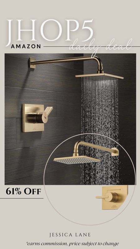Amazon daily deal, save 61% less beautiful gold rain shower head set. Bathroom accessories, bathroom hardware, shower hardware, rain shower head, Amazon home, Amazon deal

#LTKSaleAlert #LTKHome #LTKStyleTip