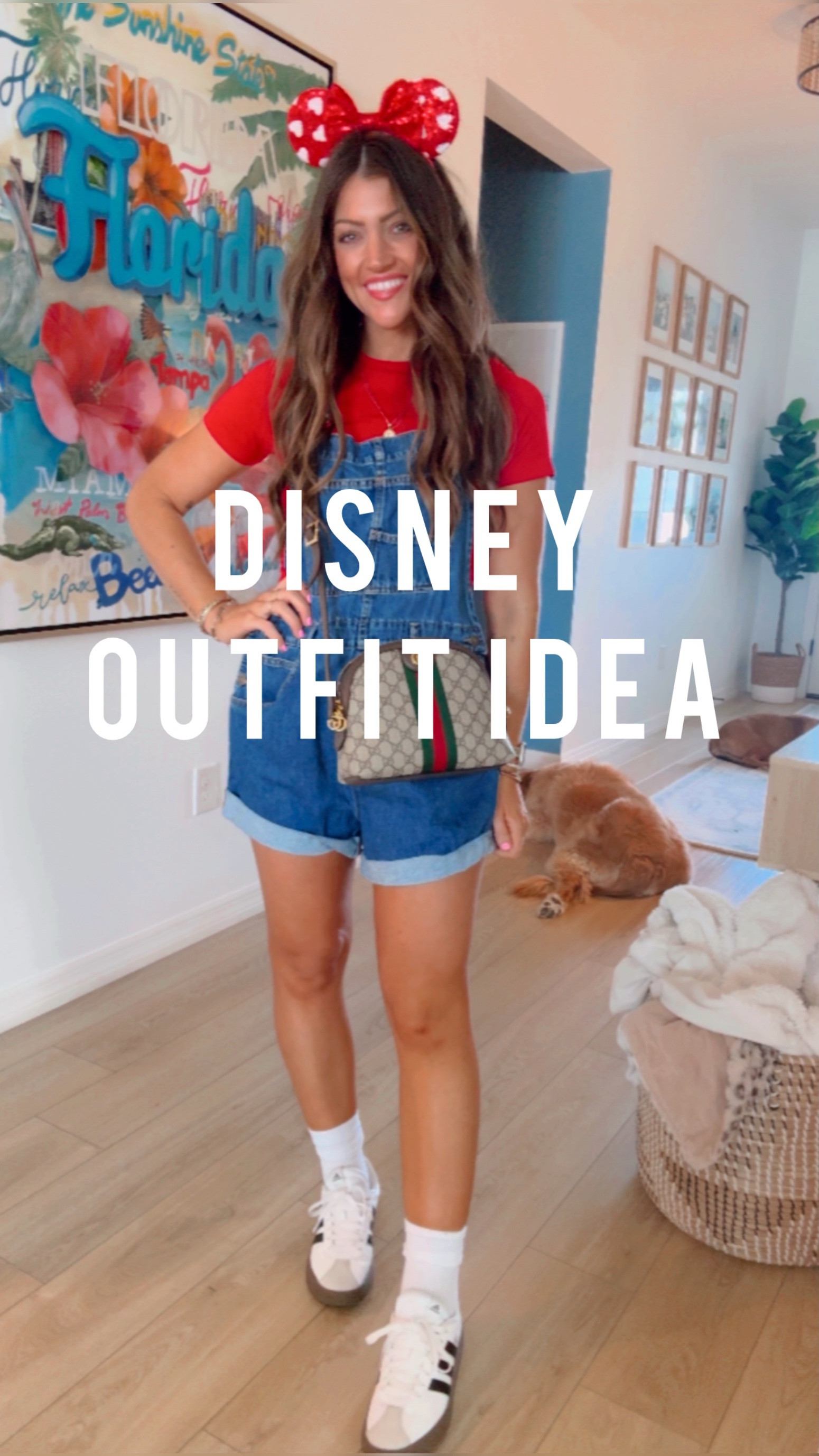 here’s a lil Valentine’s outfit idea OR the perfect fit for spring break at Disney (as SO MANY of you have told me you’re spending yours this year 🥳)… a quick switch of ears and it’s perfect! And if you don’t want to spend a lot of money on ears if you don’t come often, you could easily create several outfits with the one pair of Minnie ears and make them work for any park, every day of your visit! And PS: these shortalls are one of the MOST worn pieces in my closet— especially during spring and summer. They are so dang comfy and cute. I’ve had mine quite a few years now and they’re a M but they’re too big now, so I ordered in a small to replace this pair. For reference, I’m 5’3.5”, size 2. My red tee is from Target in Oct. and no longer available; however, I linked several similar options for you! 👉🏻 Don’t forget to follow me in the LTK app — I have dozens of Disney outfit ideas rounded up from spring break outfit ideas last year and from all our Disney days, too. Lots of ideas and inspo there you don’t want to miss! ✨ #disneyoutfit #disneymoms #disneymom #disneyfit #disneyoutfits #disneystyle #valentinesoutfit #springbreak #floridaspringbreak #disneyspringbreak 