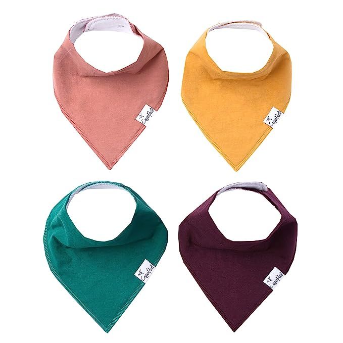Baby Bandana Drool Bibs for Drooling and Teething 4 Pack Gift Set “Jade” by Copper Pearl | Amazon (US)