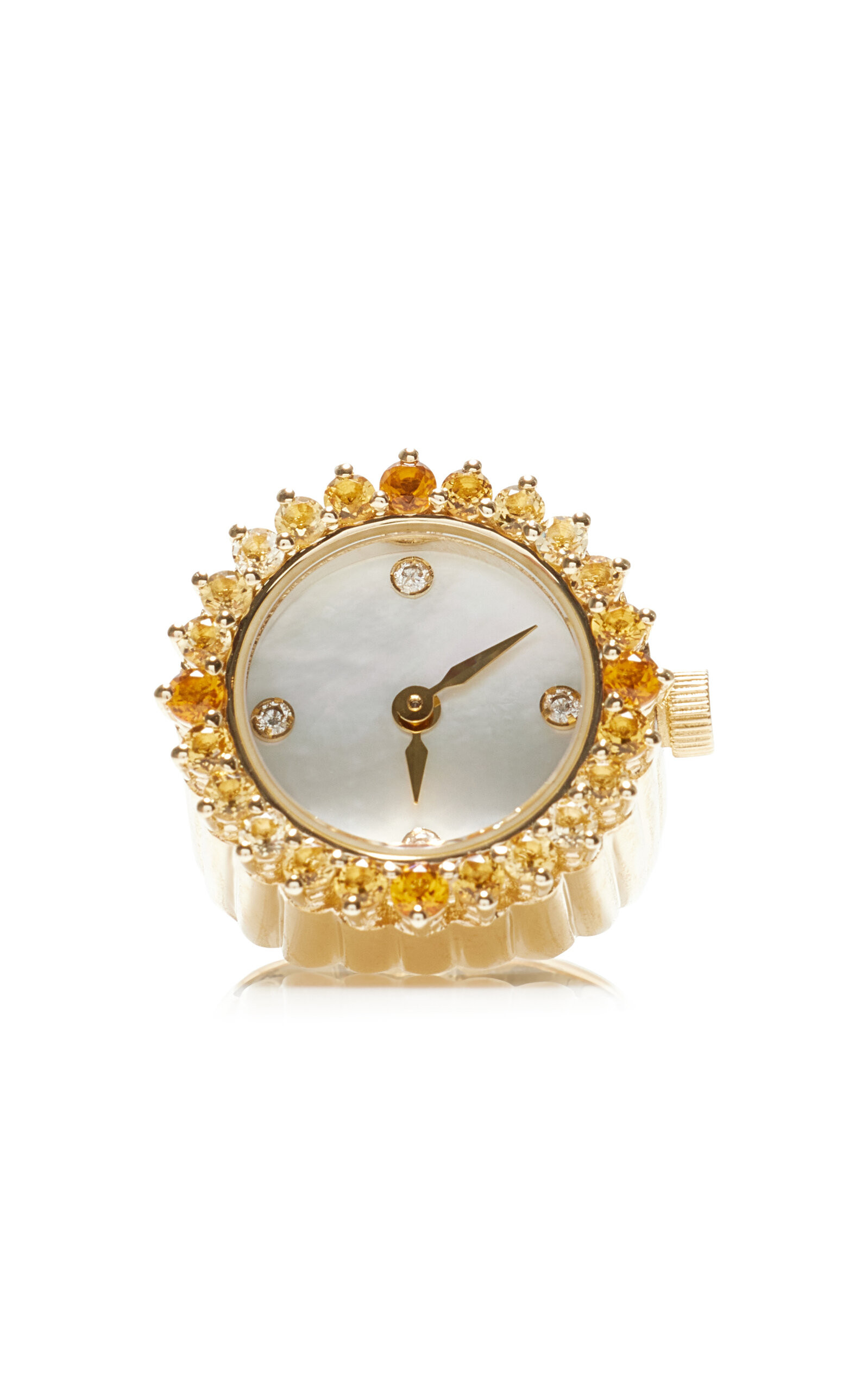 Exclusive Riviera 9K Yellow Gold Ombre Citrine Clock Ring | Moda Operandi (Global)