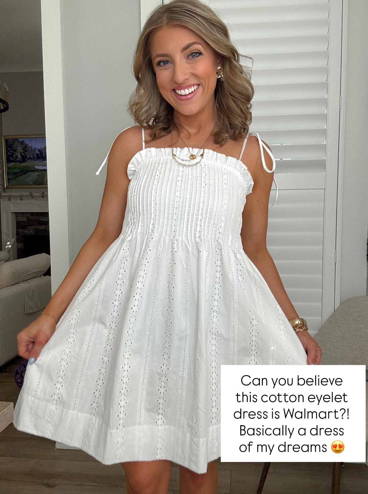 This cotton eyelet dress is truly a dream 🤍

Lightweight, breathable, and the prettiest feminine details… I cannot believe this is on Walmart. It looks SO high-end and is one of those effortless throw-on dresses you’ll wear all season long ☀️

Perfect for beach trips, brunch, family photos, or just everyday summer outfits. The quality and fit are unreal for the price 👏🏼

If you’ve been looking for the perfect white dress… this is it.

#whiteeyletdress #walmartfashion #summerdress #vacationoutfits #beachstyle #affordablefashion #elevatedbasics #momstyle #ltkfinds #classicstyle #summerwardrobe #outfitideas

#LTKootd #LTKPetite