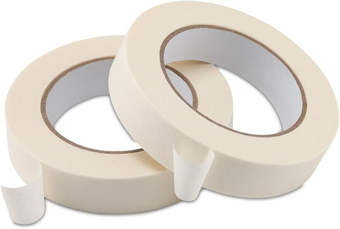 Lichamp Masking Tape 1 inch, 2 Pack General Purpose Beige Masking Tape White Masking Paper, 1 inc... | Amazon (US)