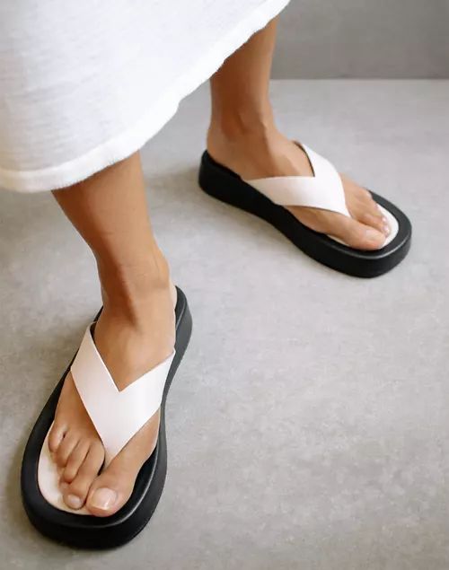 ALOHAS Leather Overcast Sandals in Ivory | Madewell