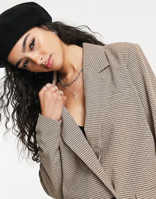 Only houndstooth blazer and wide leg pants | ASOS | ASOS (Global)