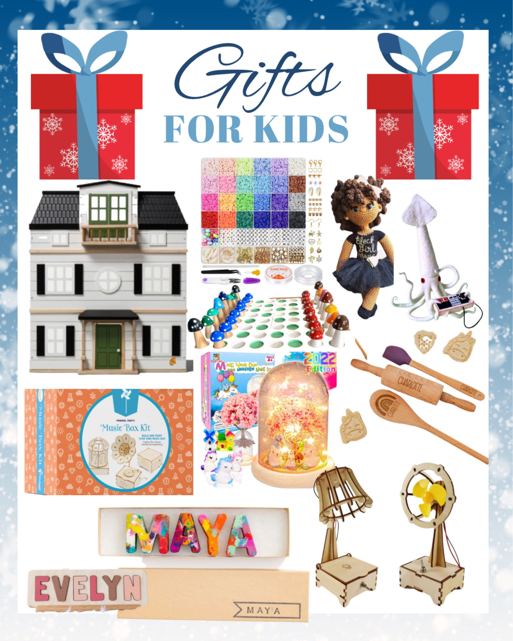 Gifts for kids doll house stem toys make your own snow globe make your own music box doll bracelet making set chess set 

#LTKCyberweek #LTKGiftGuide #LTKkids