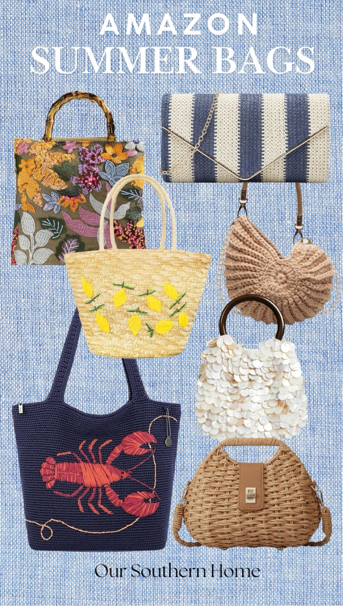 Fun summer bags from Amazon! 

Straw bag | lobster purse | Sak purses | shell purse | summer clutch 

#LTKOver40 #LTKootd #LTKSeasonal