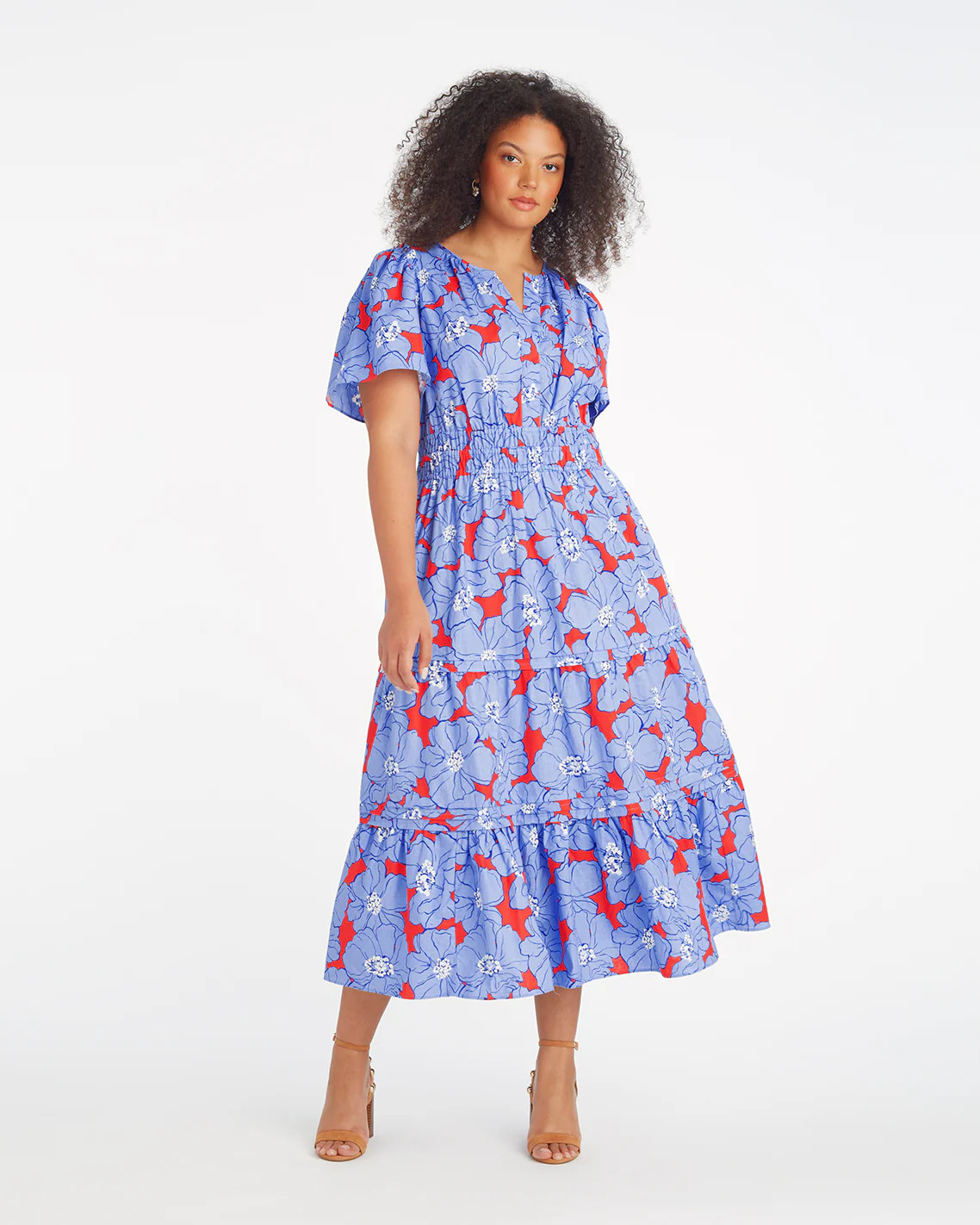 Hollie Midi Dress in Floating Floral | Draper James (US)