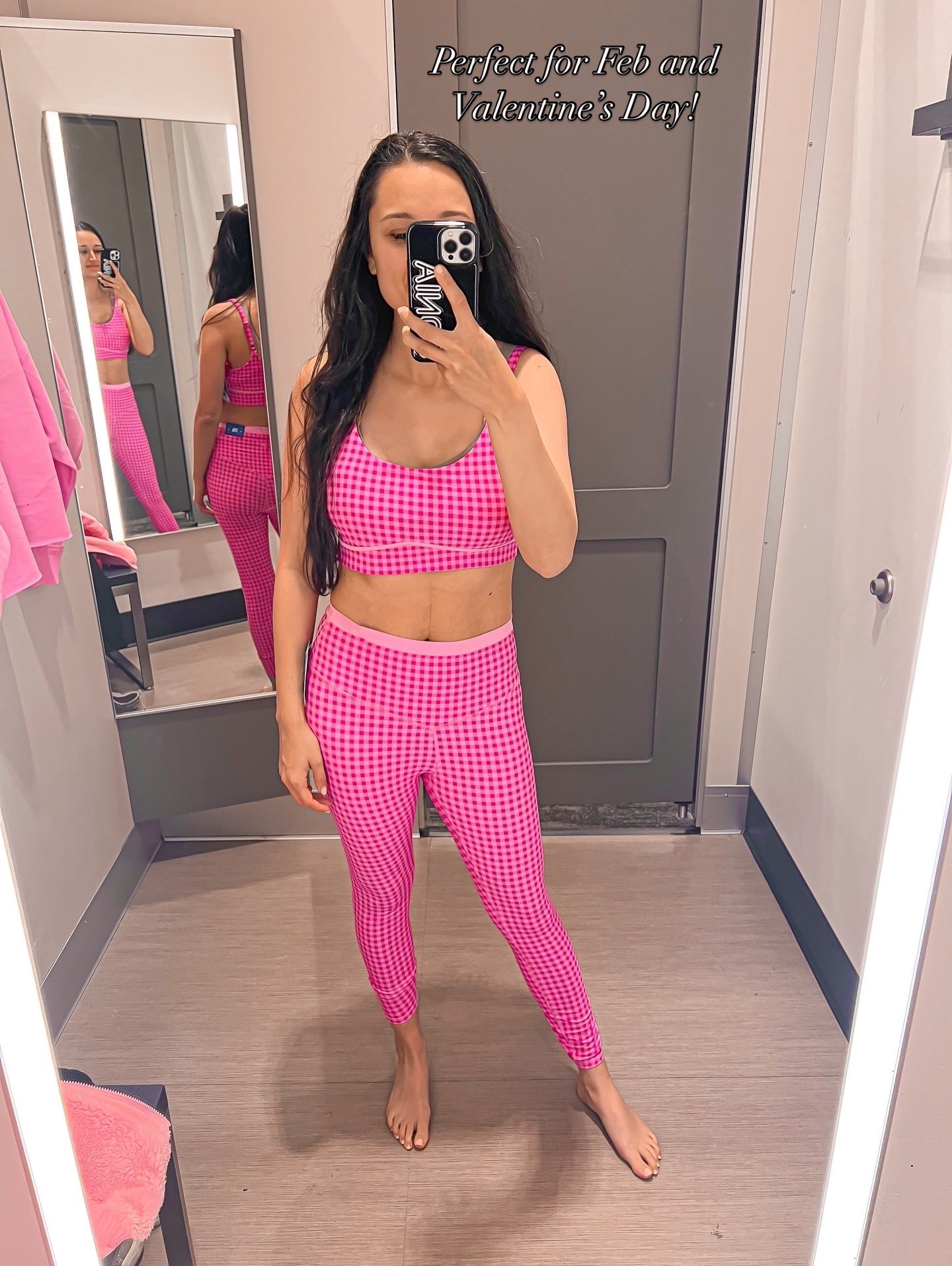 Pink matching workout set, pink gingham set, pink activewear, target activewear  

#LTKdayinmylife #LTKActive #LTKootd