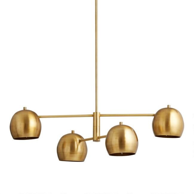 Antique Brass Dome 4 Light Chandelier | World Market