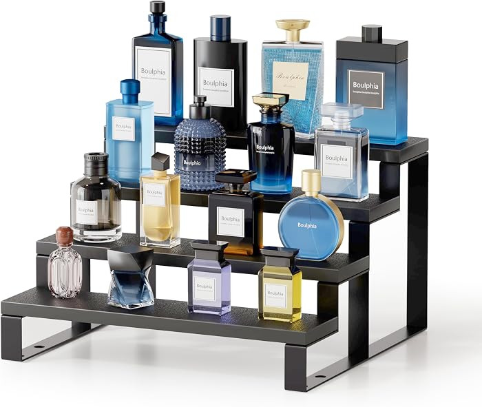 Cologne Organizer for Men, 12 Inch Wood Cologne Stand 4 Tier Perfume Organizer for Dresser, Versa... | Amazon (US)