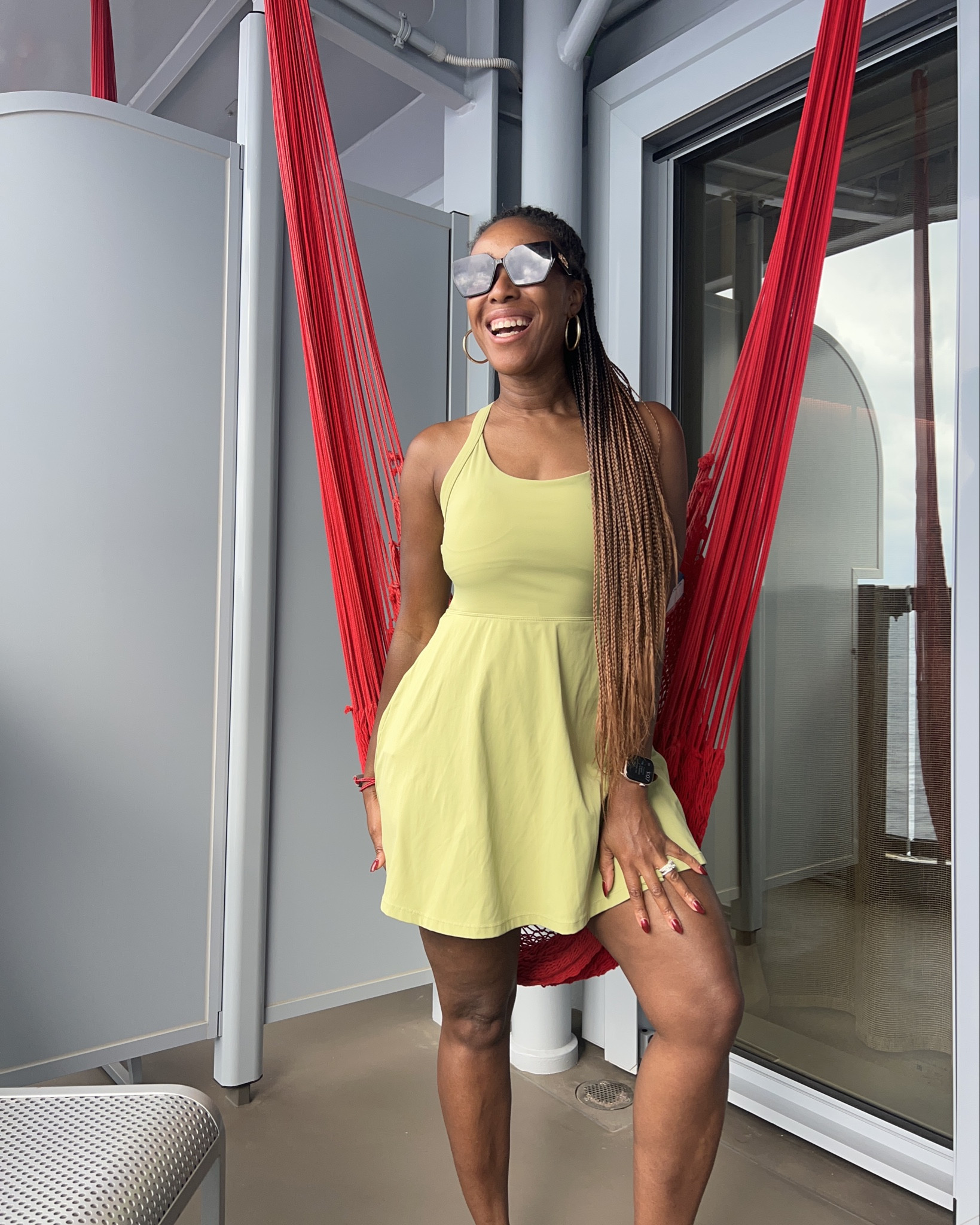 Pickleball, but make it fashion 💚🎾
This green tennis dress kept up with all the action on board Virgin Voyages — comfy, cute, and cruise-approved. 

#LTKTravel #LTKOver40 #LTKActive