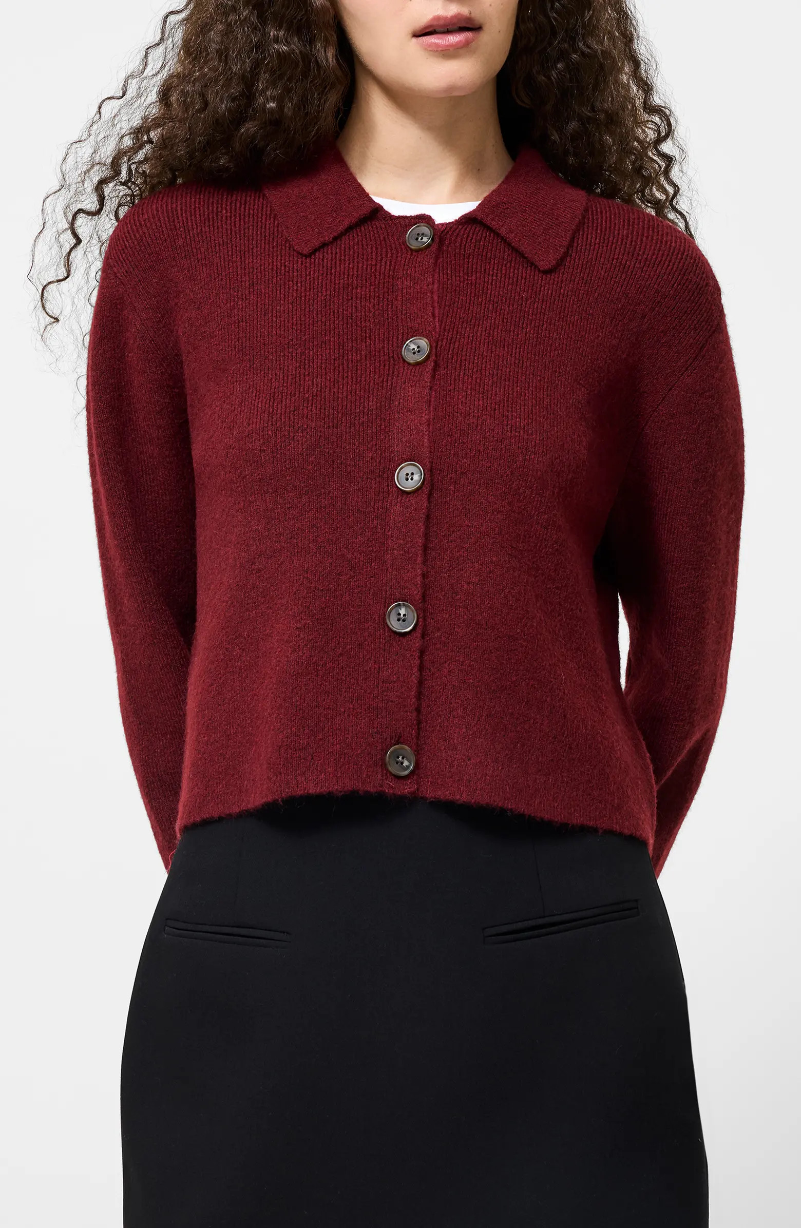 Ellie Collared Crop Cardigan | Nordstrom