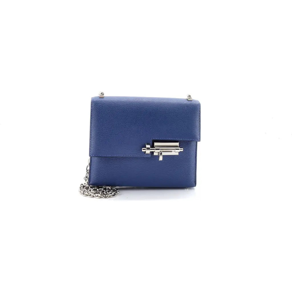 Pre-Owned Hermes Verrou Chaine Bag Chevre Mysore Mini in Bleu Brighton at Nordstrom, Size X-Small | Nordstrom
