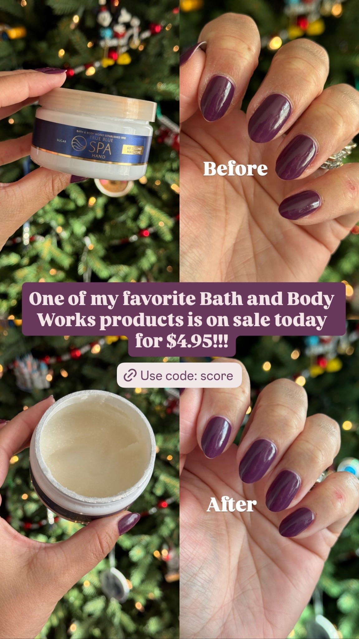 This hand scrub is one of my absolute favorites from Bath and Body Works is on sale today for $4.95. It is such a gentle scrub and leaves your hands feeling so smooth! The scent is very light and clean. It’s the perfect stocking stuffer. 

Use code: SCORE

#LTKGiftGuide #LTKBeauty #LTKHoliday