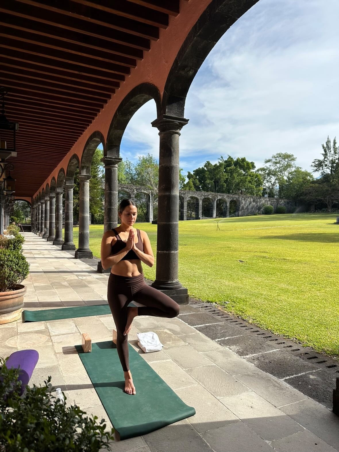 Morning Yoga in the garden at Hacienda de San Antonio 🤎🙏 #ltkyoga 

#LTKActive #LTKTravel