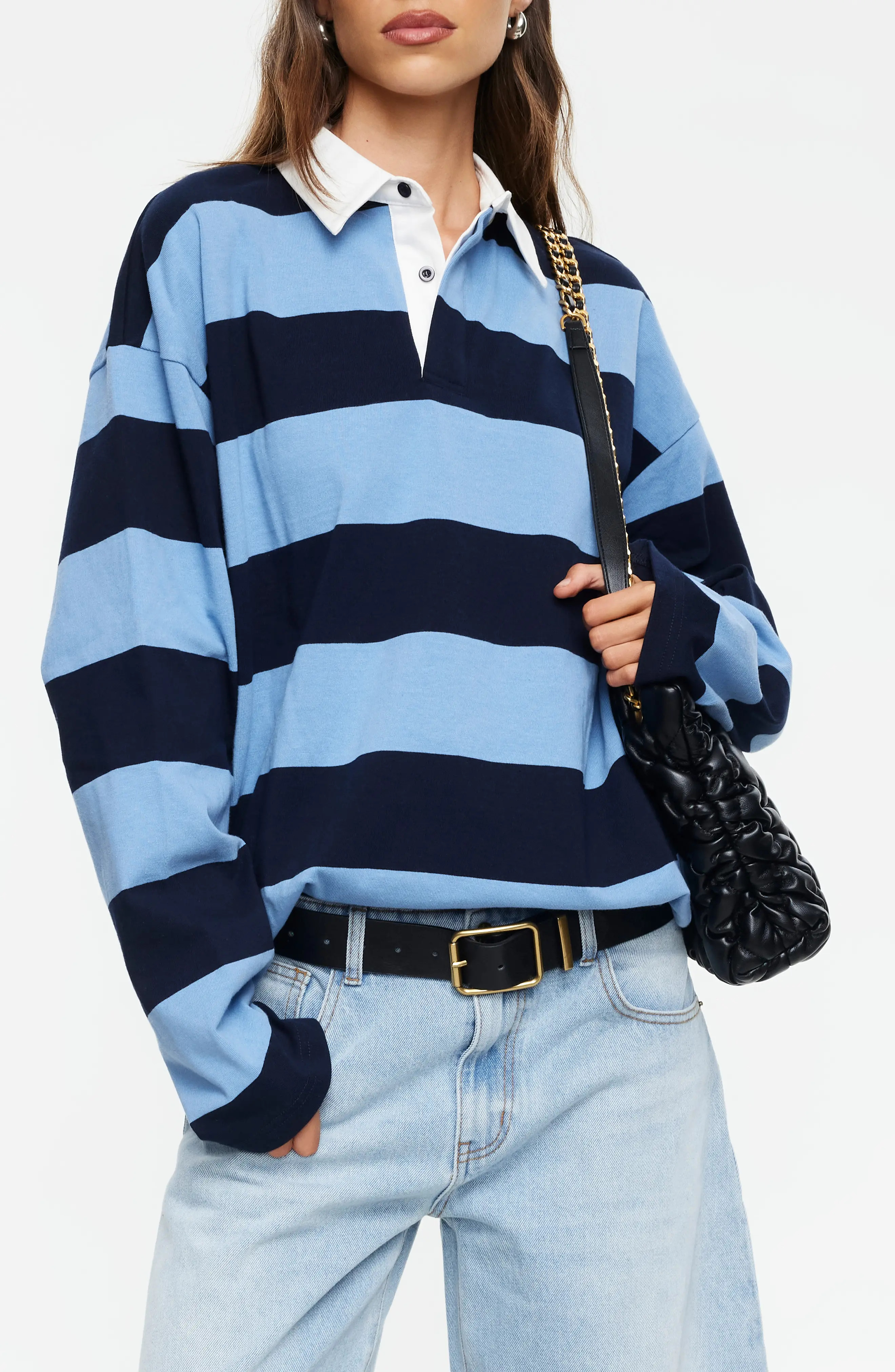 LIONESS Outbound Oversize Stripe Jersey Cotton Long Sleeve T-Shirt (Women) | Nordstrom | Nordstrom