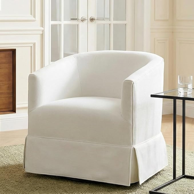Swivel Accent Chair for Living Room, 360° Upholstered Barrel Swivel Chairs with Skirted Base, Mo... | Amazon (US)