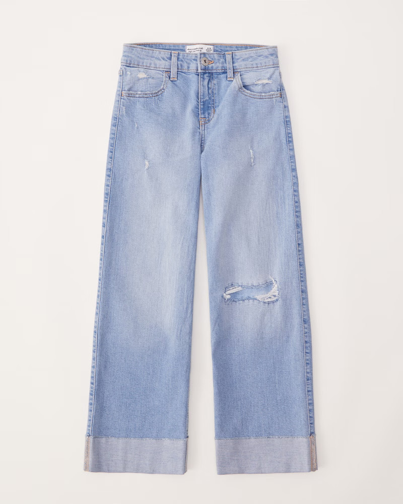 high rise wide leg jeans | Abercrombie & Fitch (US)
