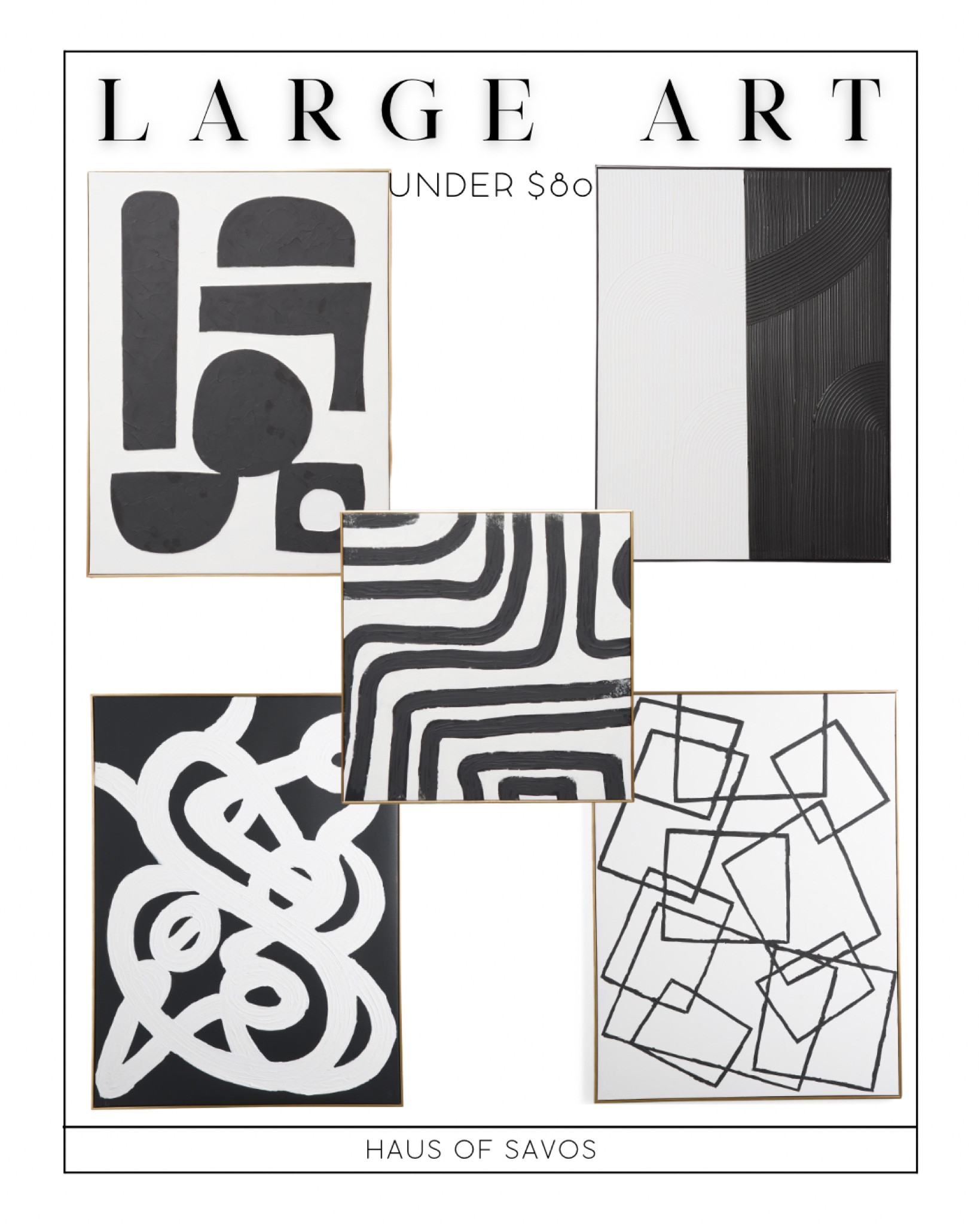Bold, graphic art! 

Black and white art, oversized art, geometric art, modern art, organic modern, tj maxx, homegoods, wood frame art, global style, abstract art, square art, large art, bedroom, office, living room, hallway, inspo, home decor, look for less, affordable art, art under $100, textured art 

#art #modern #organicmodern #affordable 

#LTKmens #LTKhome #LTKFind