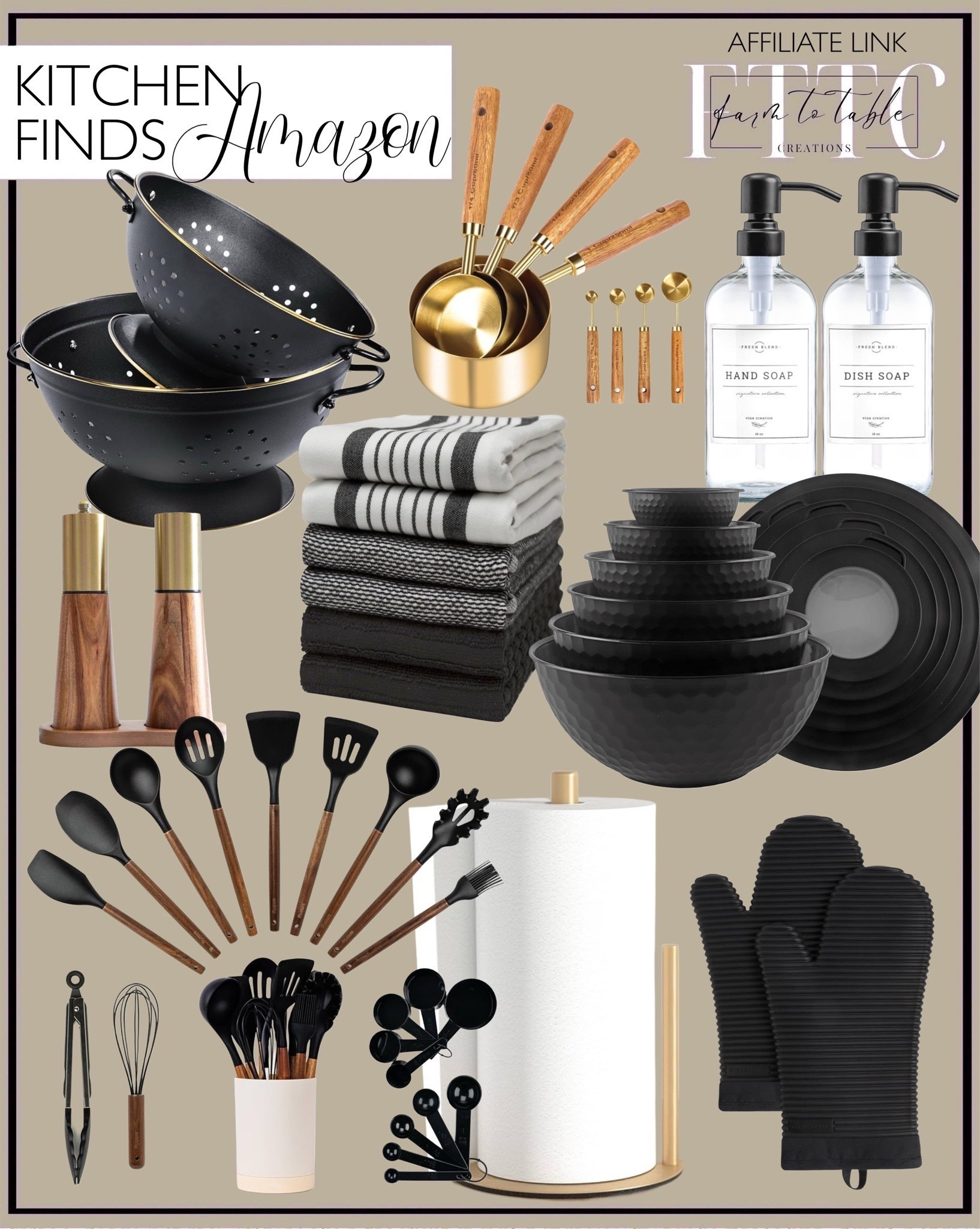 Amazon Kitchen Finds. Follow @farmtotablecreations on Instagram for more inspiration.

Set of two metal colanders. Paper towel holder. Mixing bowls with lids. Silicone kitchen utensils. Kitchen dish towels.  Silicone oven mitt set. Glass soap dispensers.  Salt and pepper grinders. Measuring cups and spoons.

Kitchen Must Haves  | Amazon Home |  Bathroom | Curated Entryway | Spring Decor | End of Year Clearance | Trending Decor | Viral Decor | Amazon Holiday | Bedroom corner | Coffee Table Decor | Neutral Decor | Fall Stem Sale | Target Finds | Skinny Bench | Bedroom | Living Room | Breakfast Nook | Amazon Home | Target Sale | Loloi Rugs | Magnolia Home | console table | console table styling | faux stems | entryway space | front porch decor | neutral decor | entryway decor | cozy home | affordable decor |  home decor | home inspiration | console styling | entryway rug | cozy moody home | moody home decor | neutral home | bathroom decor | living room | spring decor | Hearth & Hand | Studio McGee



#LTKSaleAlert #LTKFindsUnder50 #LTKHome