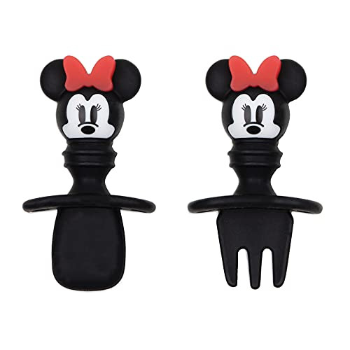 Bumkins Utensils, Disney Silicone Chewtensils, Baby Fork and Spoon Set, Training Utensils, Baby Led  | Amazon (US)