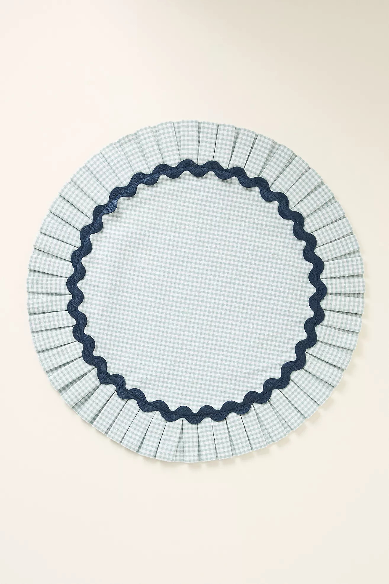 Ruby Rickrack Pleated Round Placemat | Anthropologie (US)