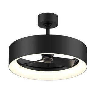 Aiden 24 in. Indoor Black 8 Steps CCT 17.7 in. Integrated LED Ceiling Fan with Remote Included | The Home Depot