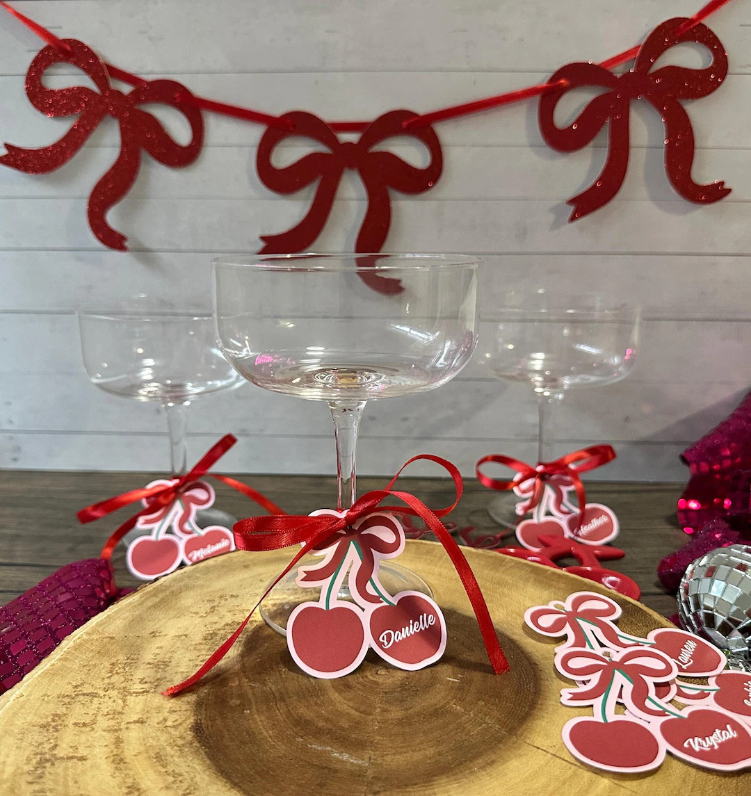 Mini Cherry Gift Tags Qty. 6| Personalized Mon Cheri Gift Tags| Mon Cheri Theme| Cherry on Top Ba... | Etsy (US)