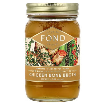 FOND Bone Broth Chicken Bone Broth, Turmeric & Black Pepper, 14 fl oz (400 ml) | Target