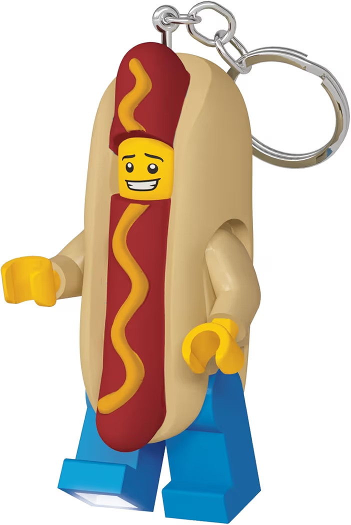 LEGO Minifigures Large 3 Inch Tall Figure Keychain Light - Hot Dog Man (KE119H) | Amazon (US)