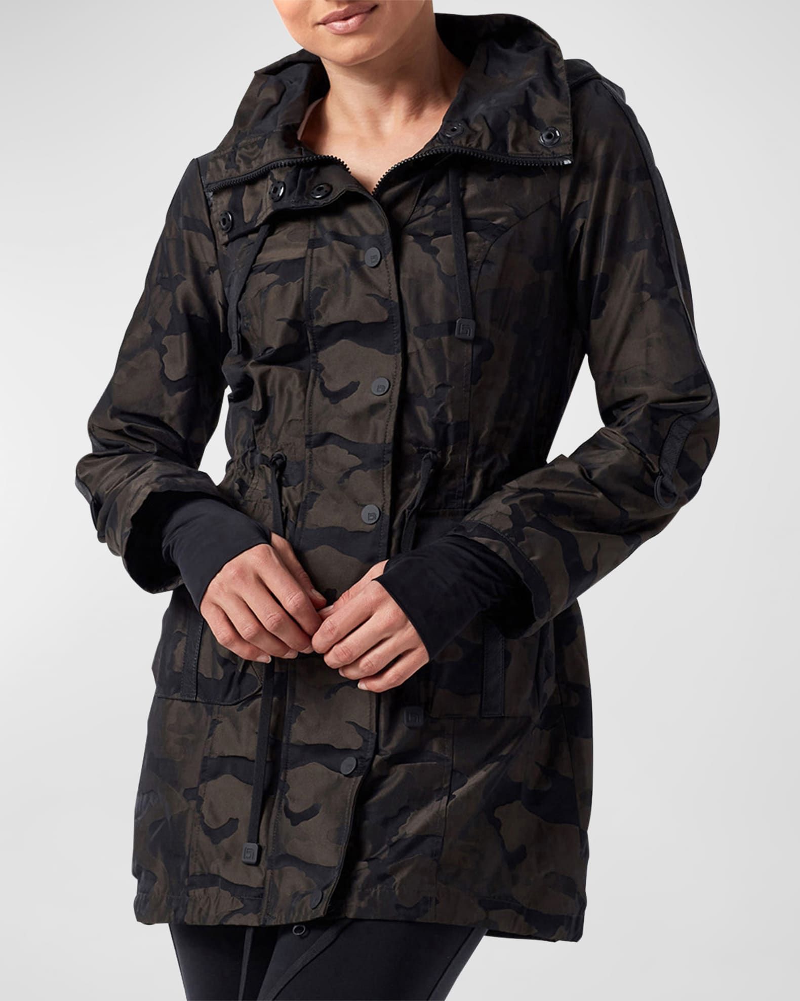 Camo-Print Hooded Anorak Jacket | Neiman Marcus