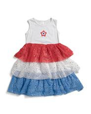 Girls Patriotic Star Patch Tank Tutu Dress | TJ Maxx