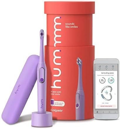 hum by Colgate Electric Toothbrush for Adults, Rechargeable Smart Sonic Toothbrush, Purple | Amazon (US)