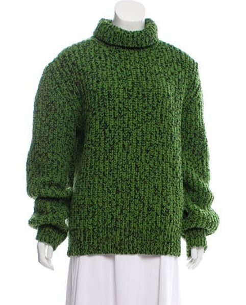 Calvin Klein 205W39Nyc Virgin Wool Turtleneck Sweater Green | The RealReal