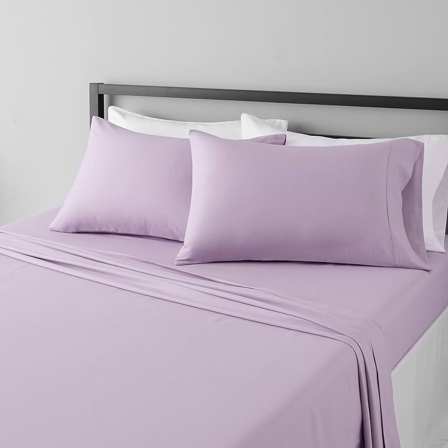 Amazon Basics Lightweight Super Soft Easy Care Microfiber 4-Piece Bed Sheet Set with 14-Inch Deep... | Amazon (US)