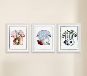 Jordan Connelly Baseball Jersey Framed Wall Art (24 " x 19") | Pottery Barn Kids